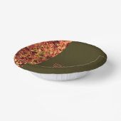 濃い緑の離れ人が幸せ感謝祭与え感謝していを行う ペーパーボウル (傾斜あり)