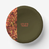 濃い緑の離れ人が幸せ感謝祭与え感謝していを行う ペーパーボウル (正面)