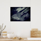 濃い緑の雨離れの ポスター (キッチン)