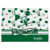 濃い緑をパーソナライズ📣チアリーダー ラージペーパーバッグ (裏面)