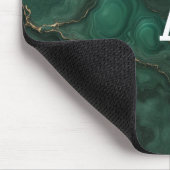 濃い緑ガラス大理石 マウスパッド (コーナー)