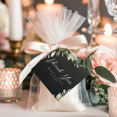 濃い緑モダンの葉結婚は感謝 フェイバータグ