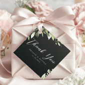 濃い緑モダンの葉結婚は感謝 フェイバータグ