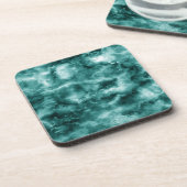 濃い緑大理石テクスチャ コースター (左側)