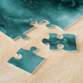 濃い緑大理石テクスチャ ジグソーパズル (側面)