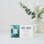 濃い緑大理石テクスチャ 名刺 (スタンド正面)