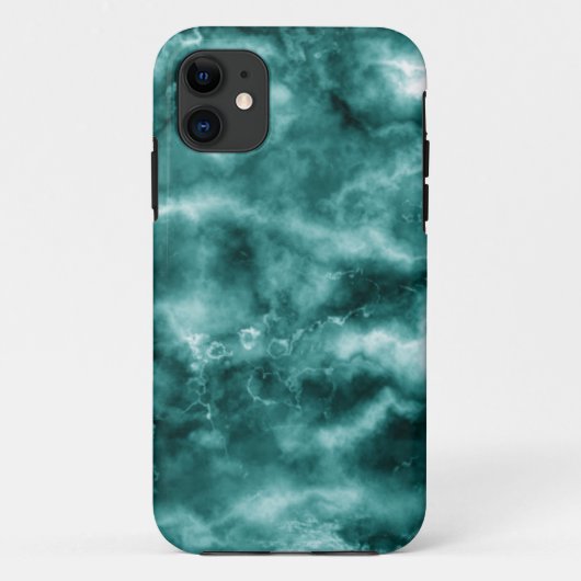 濃い緑大理石テクスチャ Case-Mate iPhoneケース (裏面)