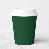 濃い緑無地の色 紙コップ (左)