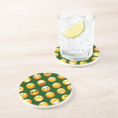 濃い緑色の絵文字 コースター (側面)