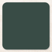 濃い緑 スクエアペーパーコースター (正面)