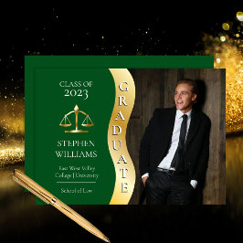 濃い緑 |金ゴールド大学院波法法法法学Grad 案内状