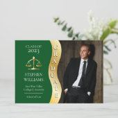 濃い緑 |金ゴールド大学院波法法法法学Grad 案内状 (スタンド正面)