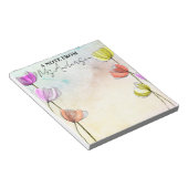 濃い線で咲く花 ノートパッド (アングル)