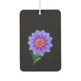 濃い背景にネオンマンダラの花 カーエアーフレッシュナー