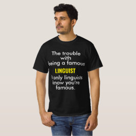 濃い背景に映える有名言語学者 Tシャツ