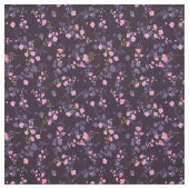 濃い背景に穏やかなピンクの桜の花 ファブリック (見本)