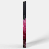 濃い背景のピンクの芍薬 iPhoneケース (右側面)