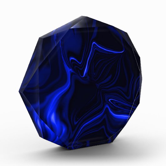 濃い背景を持つ濃い青と薄いカーブ。 フォトブロック (左)