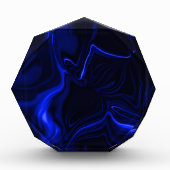 濃い背景を持つ濃い青と薄いカーブ。 フォトブロック (正面)