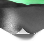 濃い背景を持つ緑のフラワーヘッド(2) フォトプリント            (角)