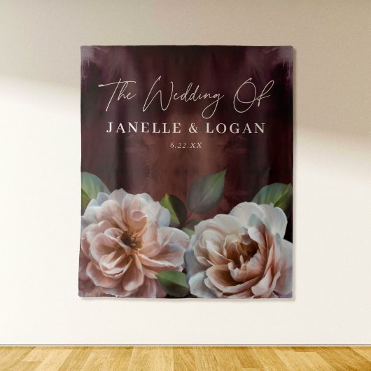 濃い背景+ムーディ素朴フローラ結婚の背景 タペストリー