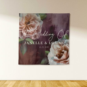 濃い背景+ムーディ素朴フローラ結婚の背景 タペストリー