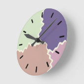 濃い色のコンボ ラウンド壁時計 (傾斜)