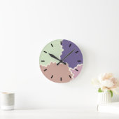 濃い色のコンボ ラウンド壁時計 (ホーム)