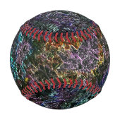 濃い色のテクスチャ、腐食または破壊されたスポンジ 野球ボール (裏面)