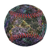 濃い色のテクスチャ、腐食または破壊されたスポンジ 野球ボール (正面)