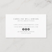 濃い色エレガントの濃いピンクのロゴ 名刺 (裏面)