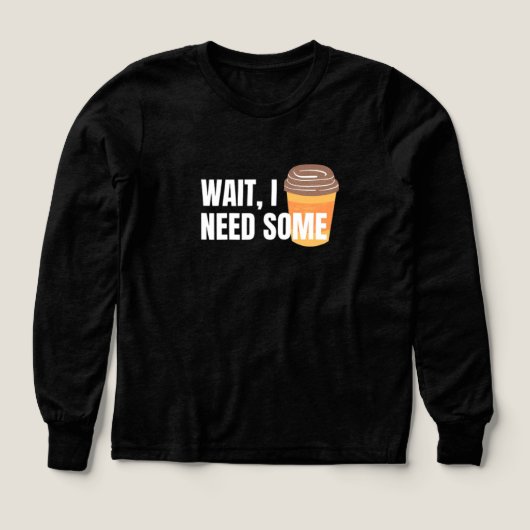 濃い色用のかわいいコーヒーデザイン「コーヒーちょうだい」 (デザイン正面)