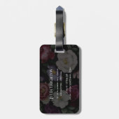 濃い花模様 ラゲッジタグ (裏面縦)