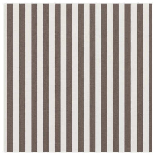 濃い茶色と白のストライプ ファブリック (クローズアップ)