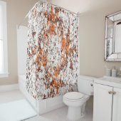 濃い茶色のグランジ背景。白黒オレンジo シャワーカーテン (インサイチュ)
