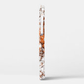 濃い茶色のグランジ背景。白黒オレンジo Case-Mate iPhoneケース (裏面 / 左)