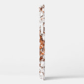 濃い茶色のグランジ背景。白黒オレンジo Case-Mate iPhoneケース (裏面 / 右)