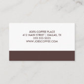 濃い茶色のコーヒーパンチカード ロイヤリティカード (裏面)