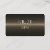 濃い茶色のステンレス鋼の金属外観 名刺 (正面)