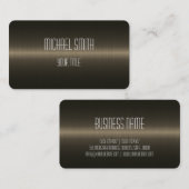 濃い茶色のステンレス鋼の金属外観 名刺 (正面/裏面)