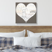 濃い茶色のハートを塗る キャンバスプリント (インサイチュ (寝室))