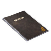 濃い茶色のレザースタイル ノートブック (右側)