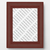 濃い茶色の木枠イメージフォトプラークの追加 フォトプラーク (正面)