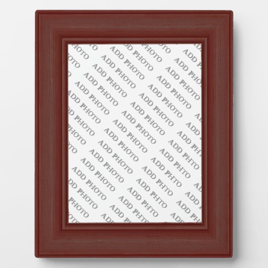 濃い茶色の木枠イメージフォトプラークの追加 フォトプラーク (正面)