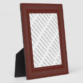濃い茶色の木枠イメージフォトプラークの追加 フォトプラーク (側面)