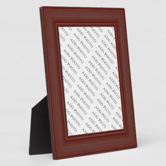 濃い茶色の木枠イメージフォトプラークの追加 フォトプラーク (側面)