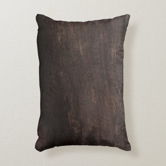 濃い茶色の木製アクセント枕 アクセントクッション (正面(垂直))