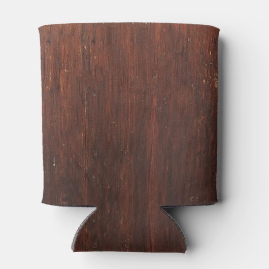 濃い茶色の木 缶クーラー (裏面)