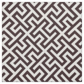 濃い茶色の白い抽象芸術の幾何模様 ファブリック (見本)