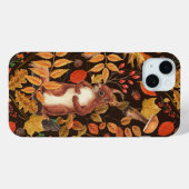 濃い茶色の秋のリスとフローラ Case-Mate iPhoneケース (裏面 (横))